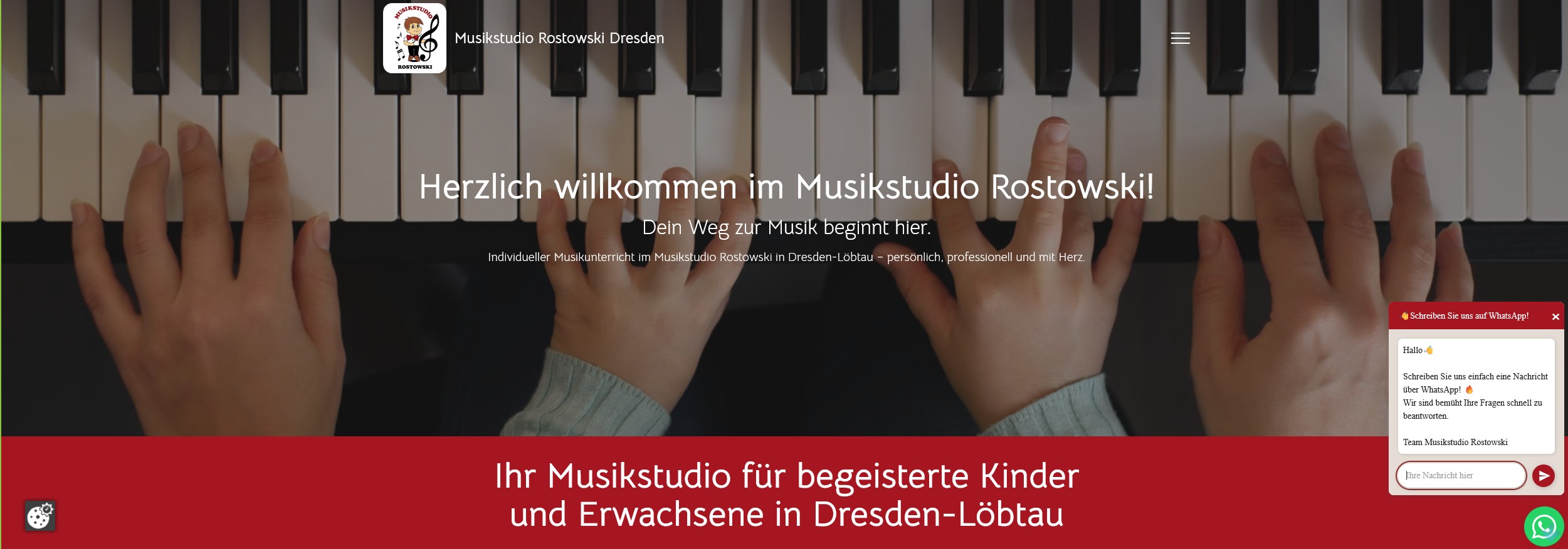 Webdesign für Musikstudio Rostowski Dresden